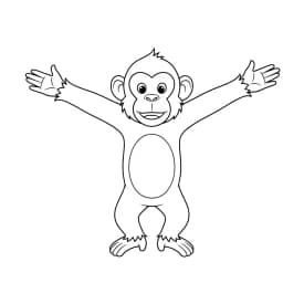 desenho de macaca para colorir