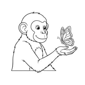 desenho de macaca para colorir