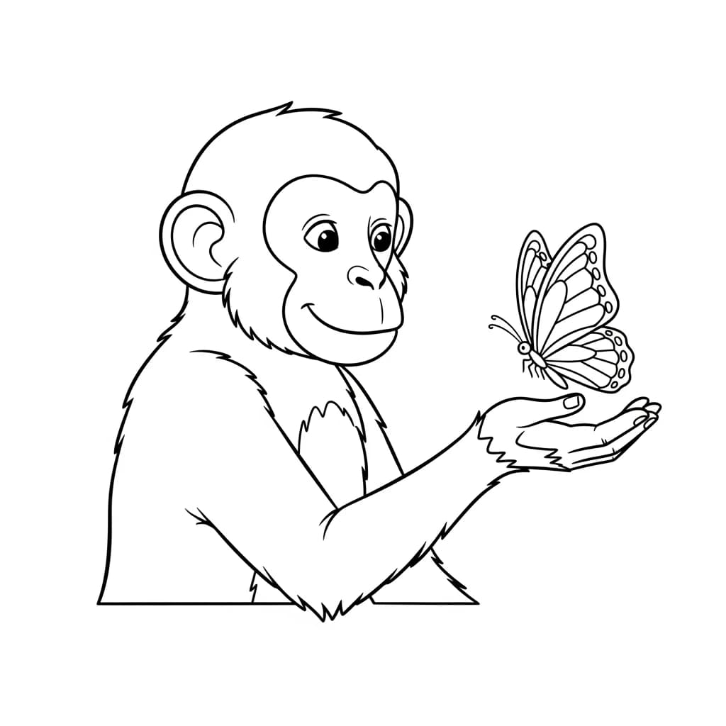 desenho de macaca para colorir
