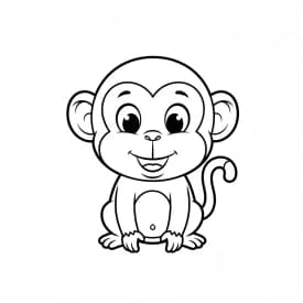 desenho de macaca para colorir