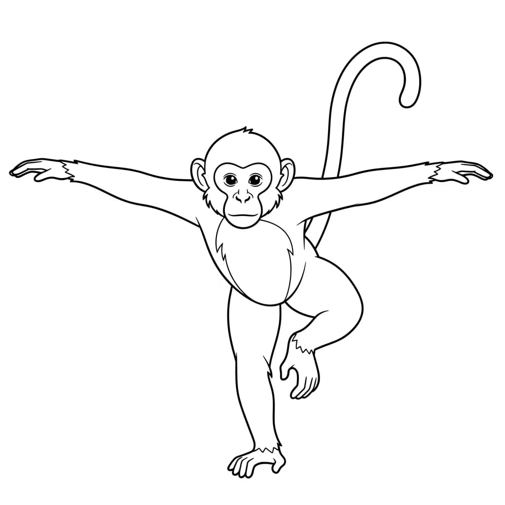desenho de macaca para colorir