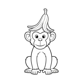 desenho de macaca para colorir