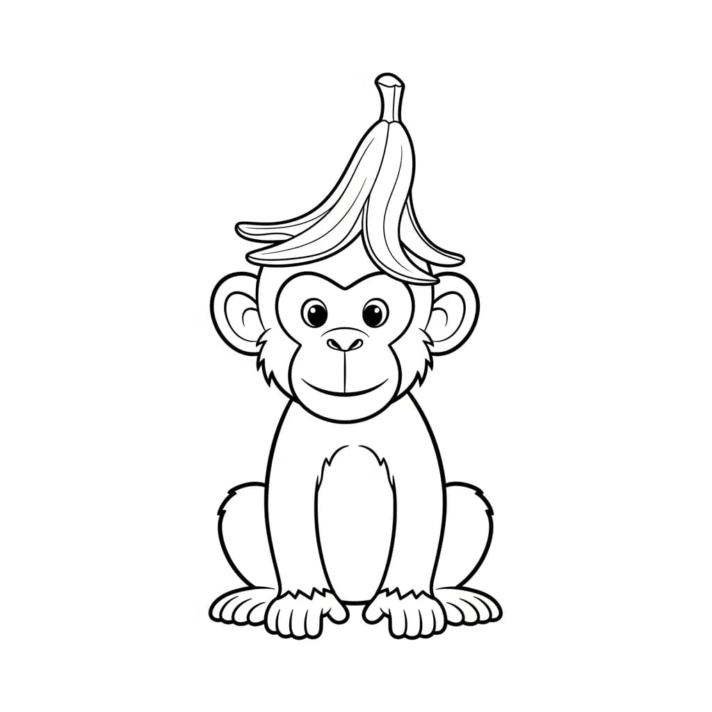 desenho de macaca para colorir