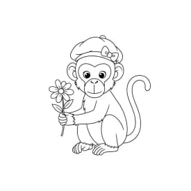 desenho de macaca para colorir
