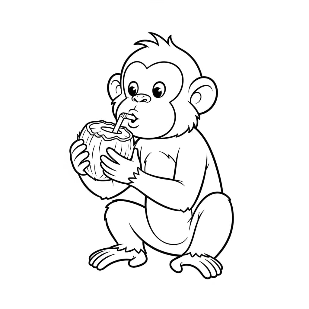 desenho de macaca para colorir