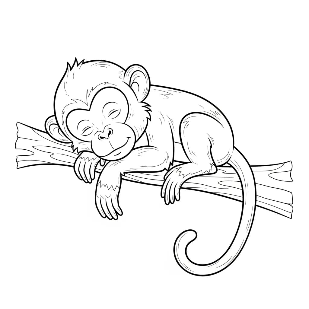 desenho de macaca para colorir