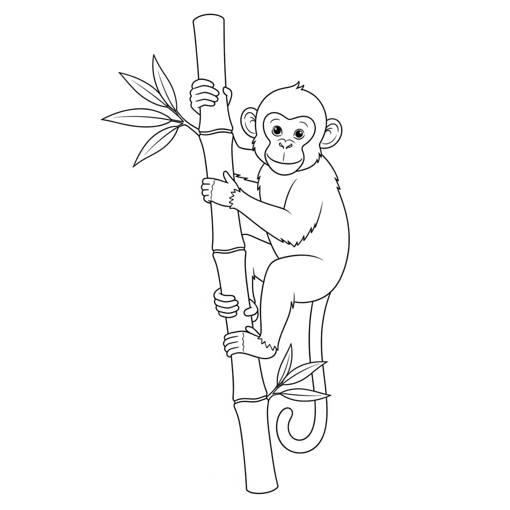 desenho de macaca para colorir