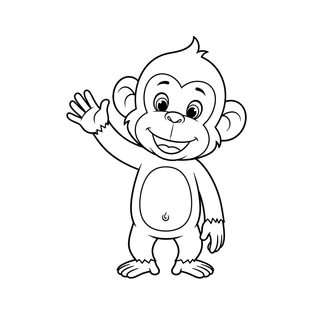 desenho de macaca para colorir