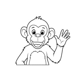 desenho de macaca para colorir