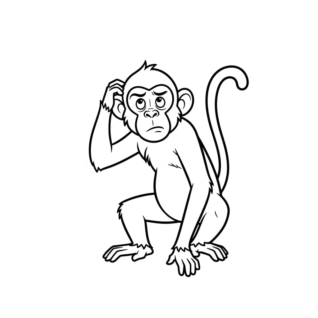desenho de macaca para colorir
