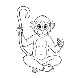 desenho de macaca para colorir