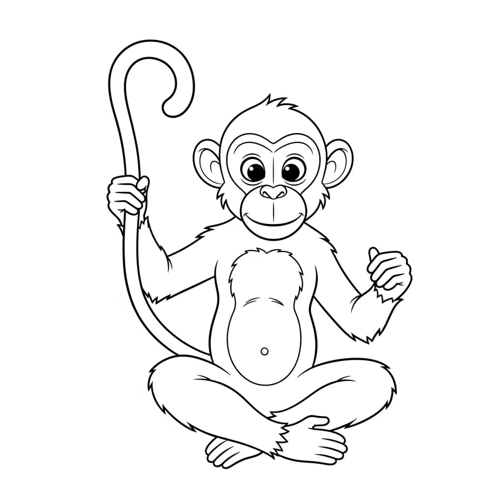 desenho de macaca para colorir