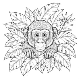 desenho de macaca para colorir