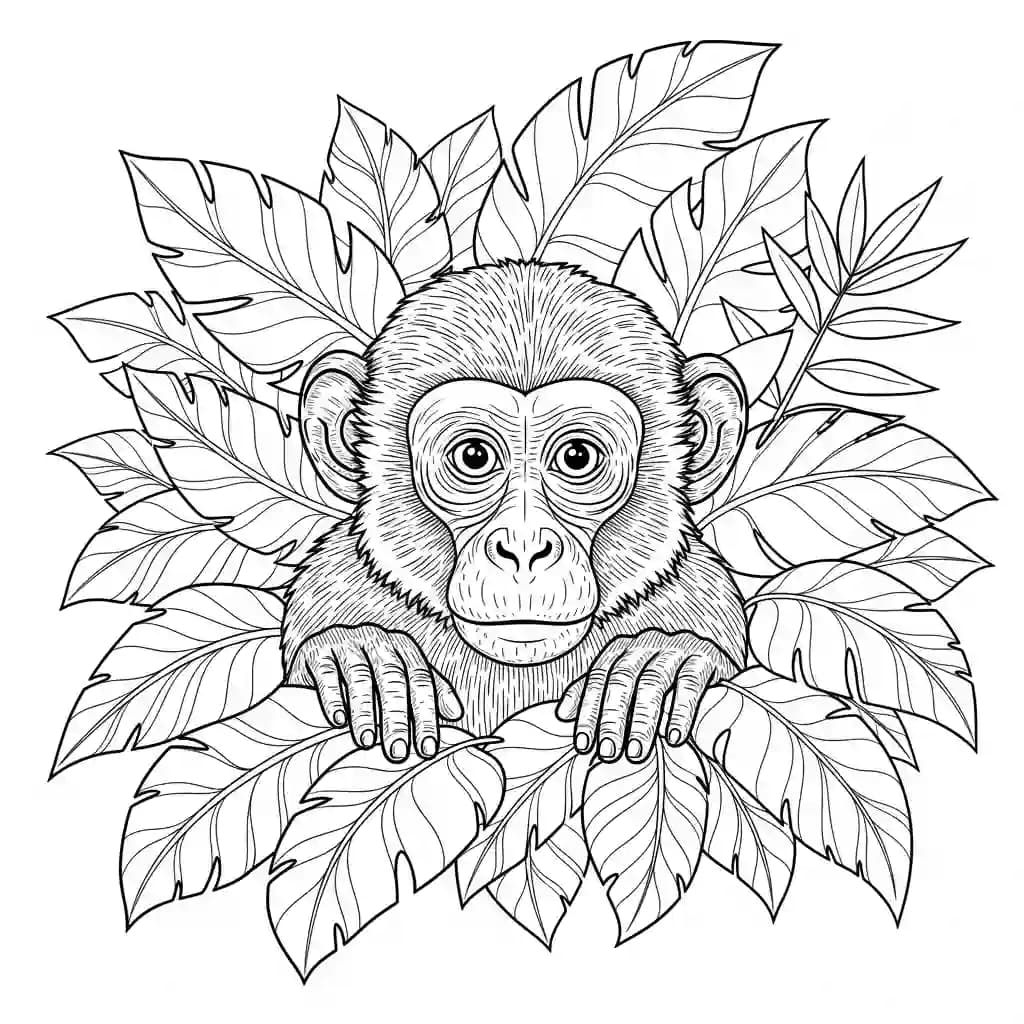 desenho de macaca para colorir
