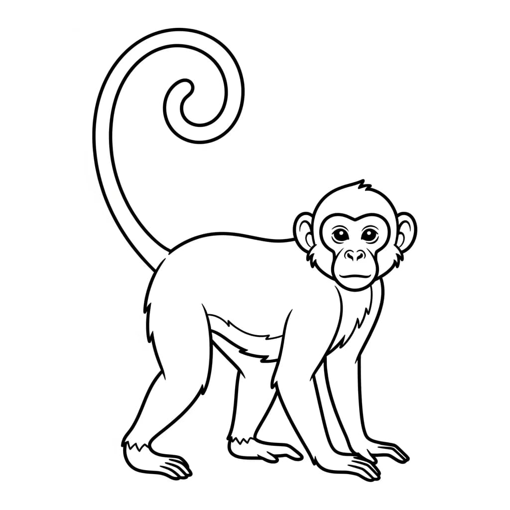 desenho de macaca para colorir