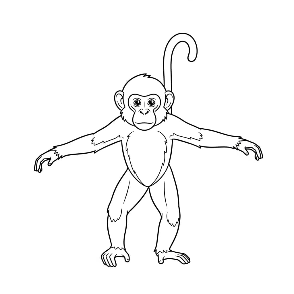 desenho de macaca para colorir