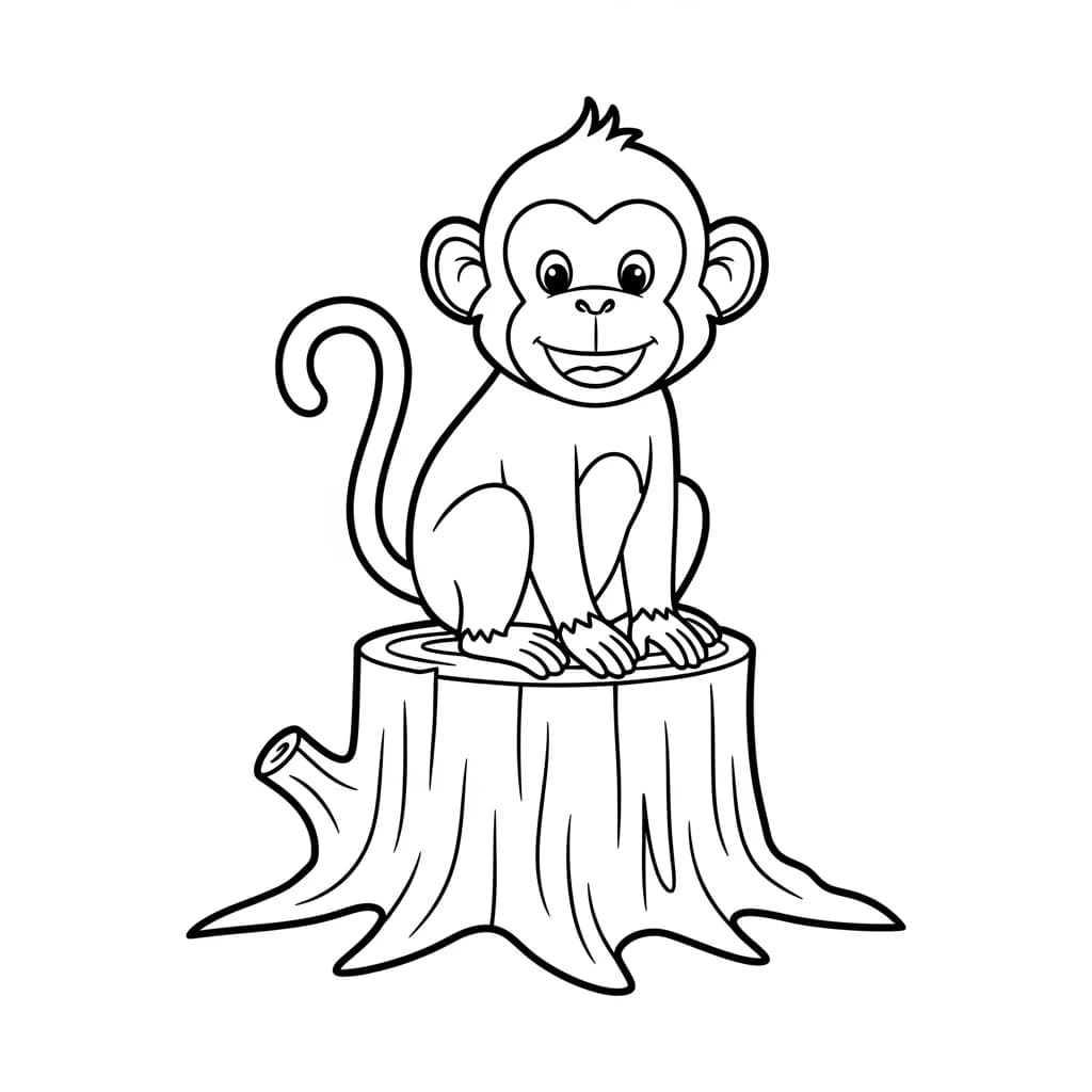 desenho de macaca para colorir
