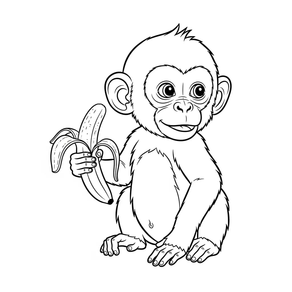 desenho de macaca para colorir