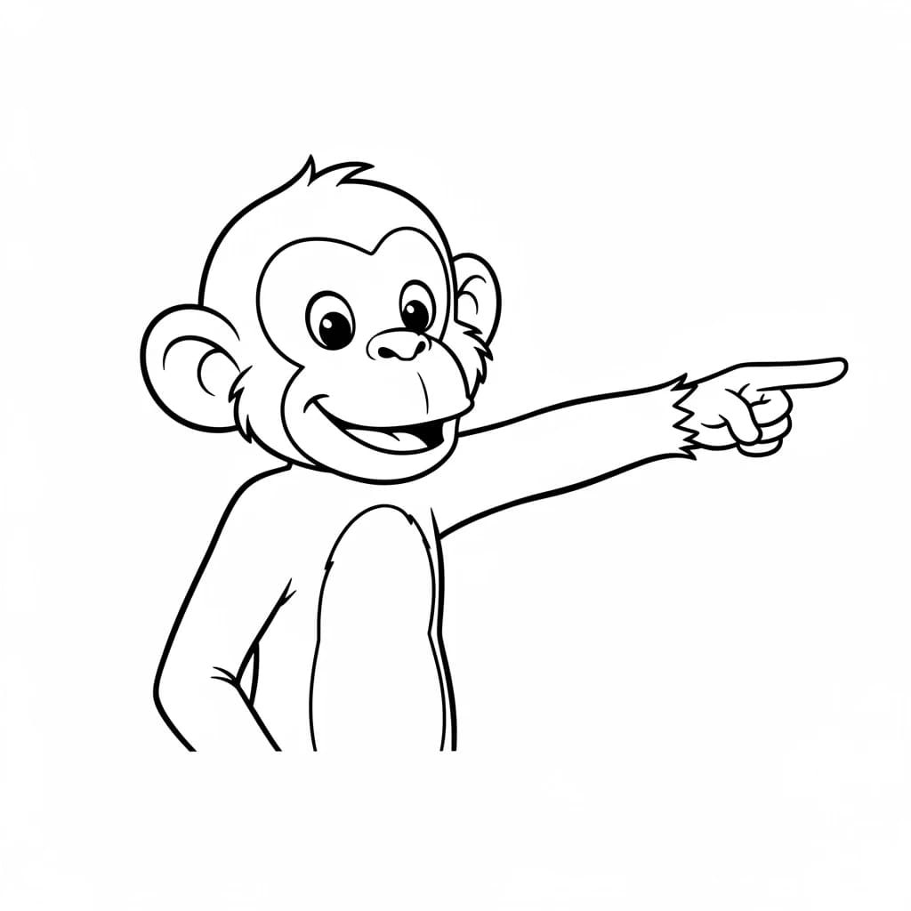 desenho de macaca para colorir