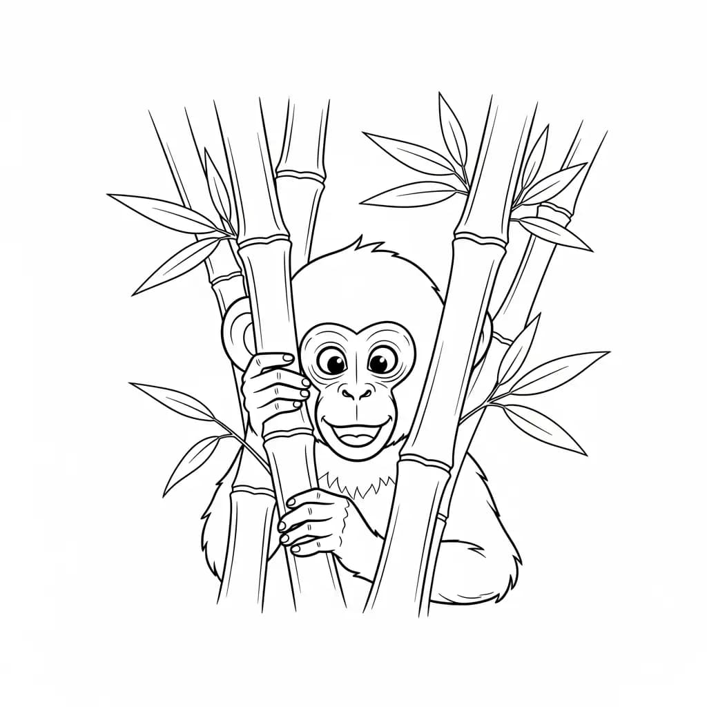 desenho de macaca para colorir