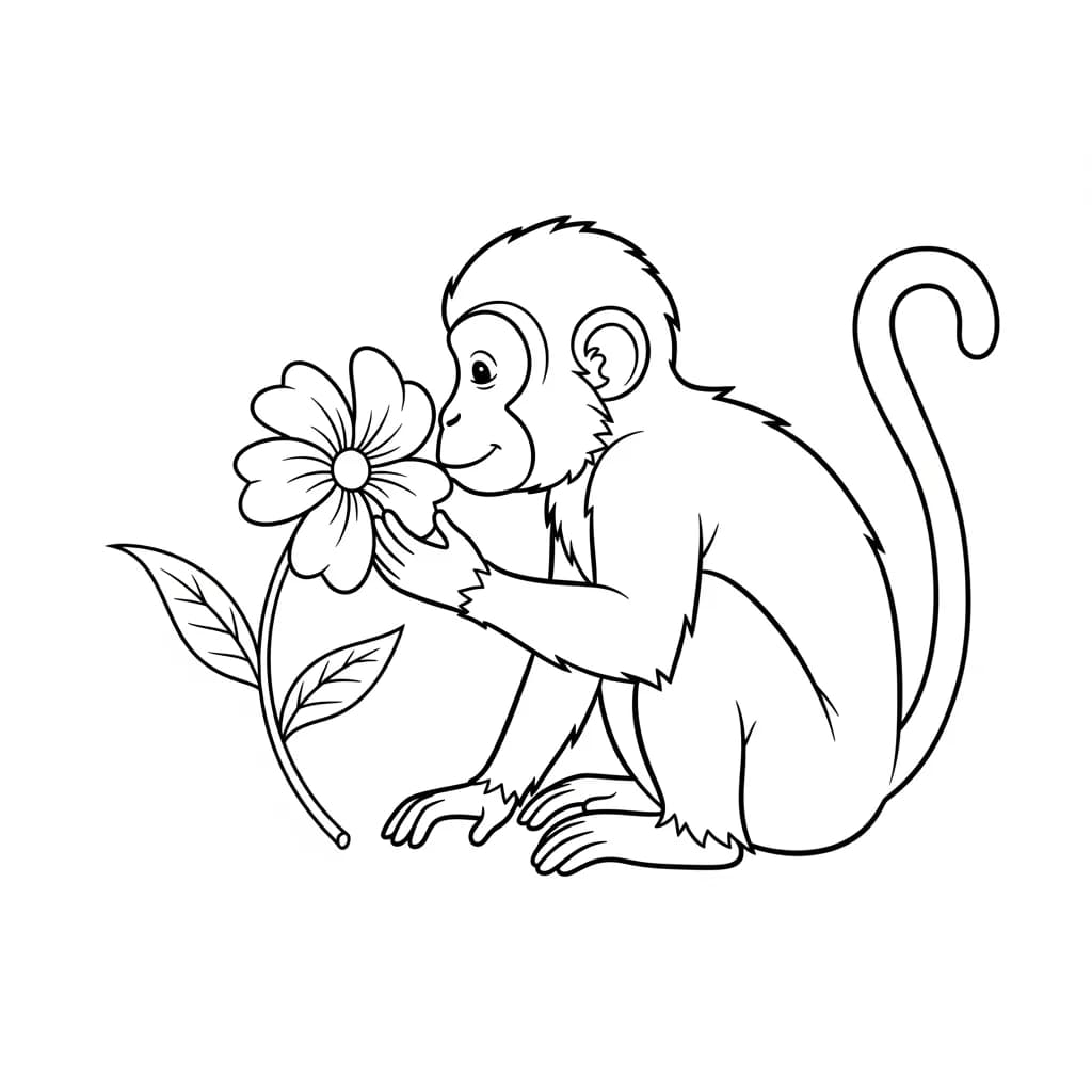 desenho de macaca para colorir