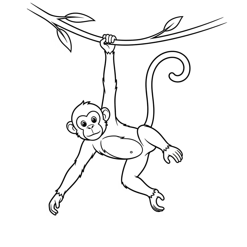 desenho de macaca para colorir