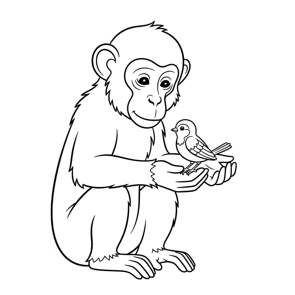 desenho de macaca para colorir