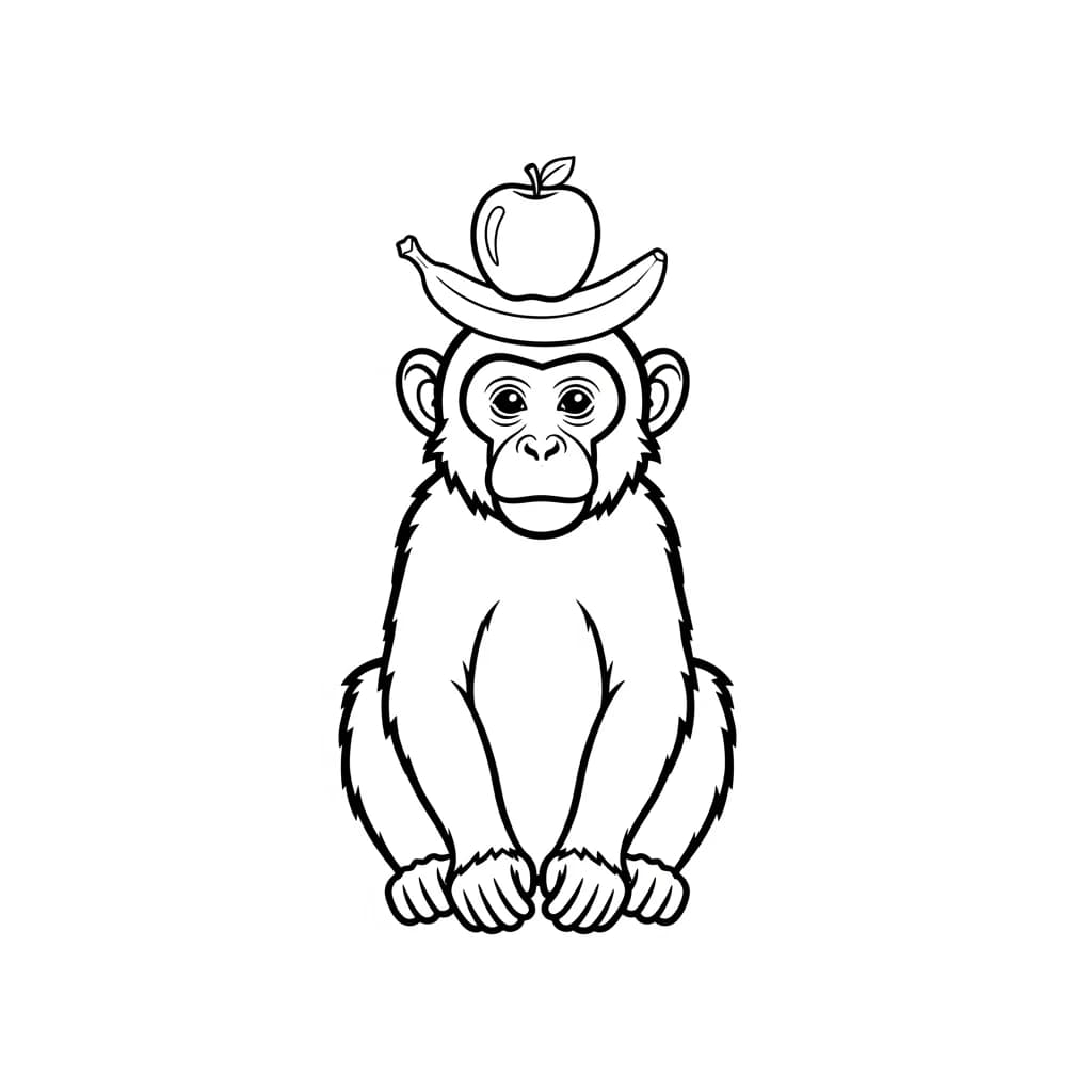desenho de macaca para colorir