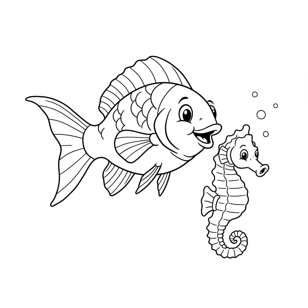 desenho de peixe para colorir