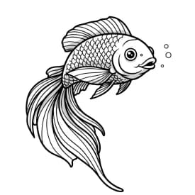 desenho de peixe para colorir