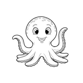 desenho de Polvo para imprimir e colorir