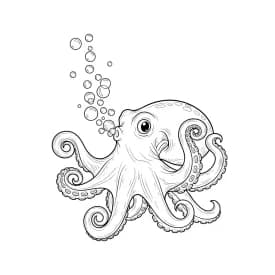 desenho de Polvo para imprimir e colorir