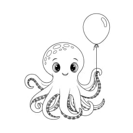 desenho de Polvo para imprimir e colorir