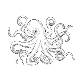 desenho de Polvo para imprimir e colorir