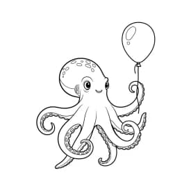 desenho de Polvo para imprimir e colorir