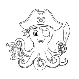 desenho de Polvo para imprimir e colorir