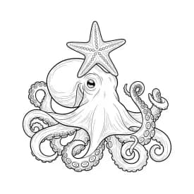 desenho de Polvo para imprimir e colorir