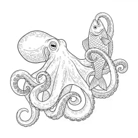 desenho de Polvo para imprimir e colorir