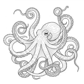 desenho de Polvo para imprimir e colorir