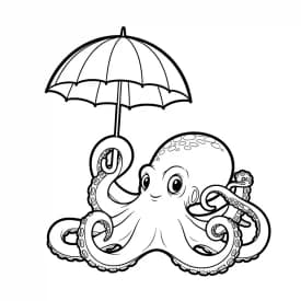 desenho de Polvo para imprimir e colorir