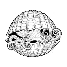 desenho de Polvo para imprimir e colorir