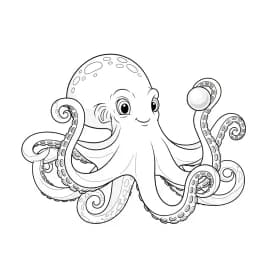 desenho de Polvo para imprimir e colorir