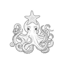 desenho de Polvo para imprimir e colorir