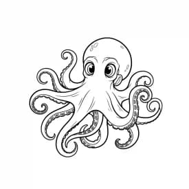 desenho de Polvo para imprimir e colorir