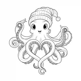 desenho de Polvo para imprimir e colorir