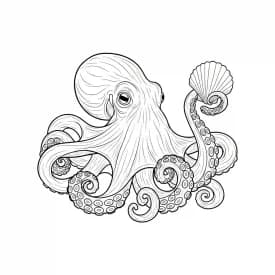 desenho de Polvo para imprimir e colorir