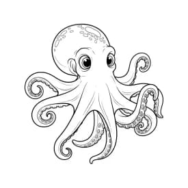 desenho de Polvo para imprimir e colorir