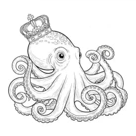 desenho de Polvo para imprimir e colorir