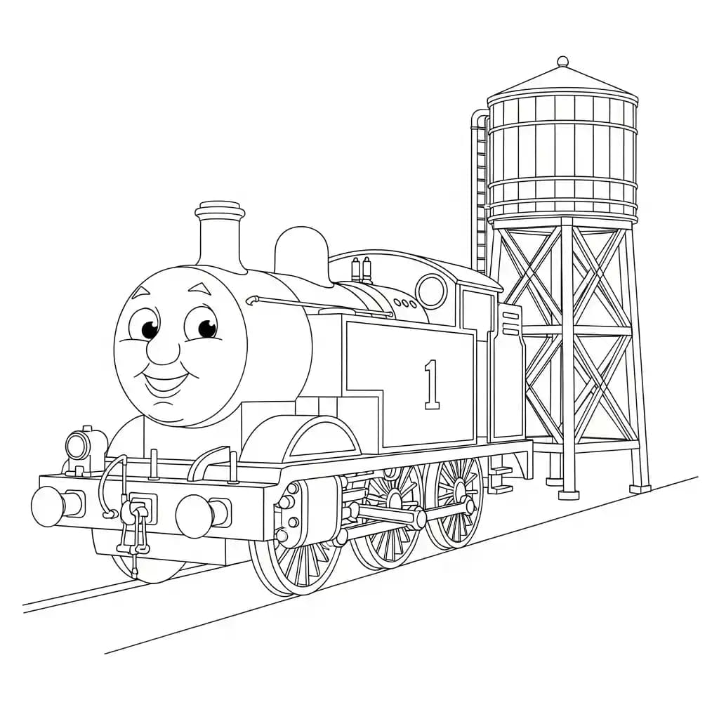 desenho de Thomas e Amigos para colorir