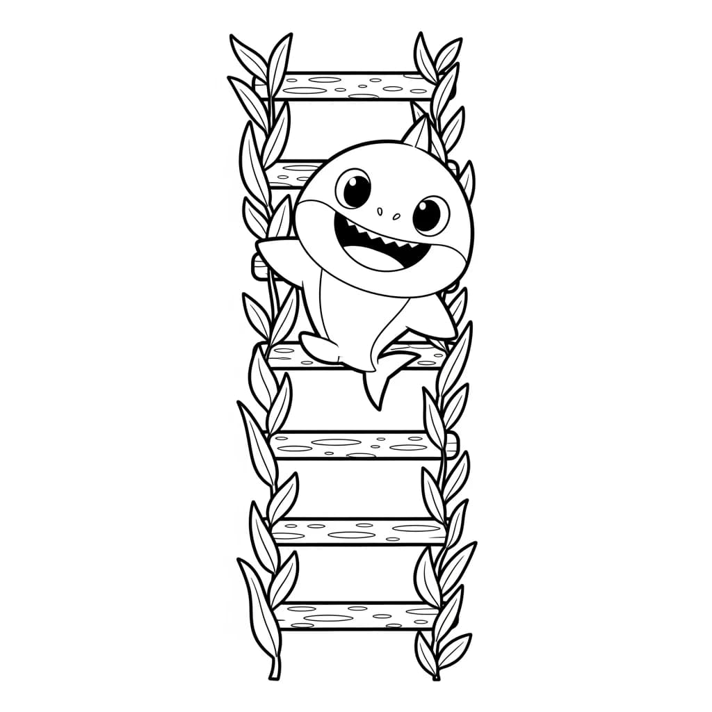 Desenho do Baby Shark para Colorir e Imprimir